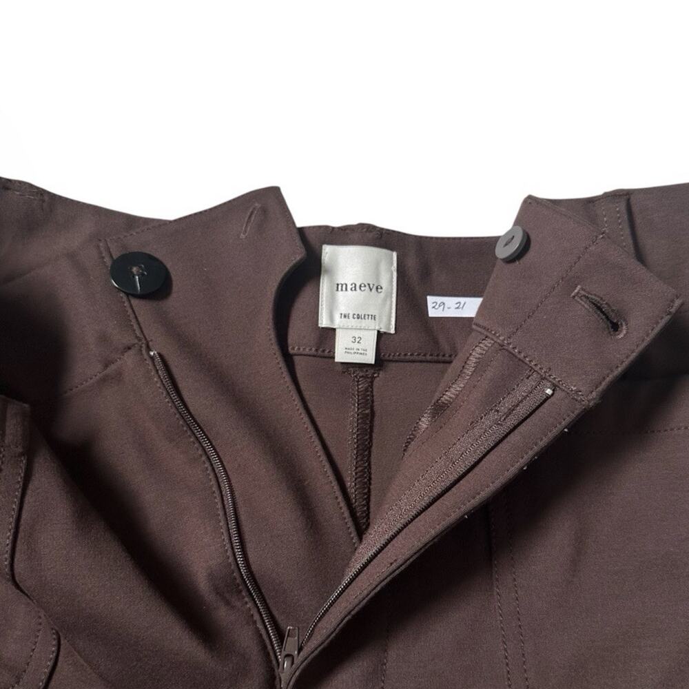Maeve Anthropologie The Colette High-Rise Wide-Leg Pants Size 32 Brown | 29-21 - Picture 3 of 9
